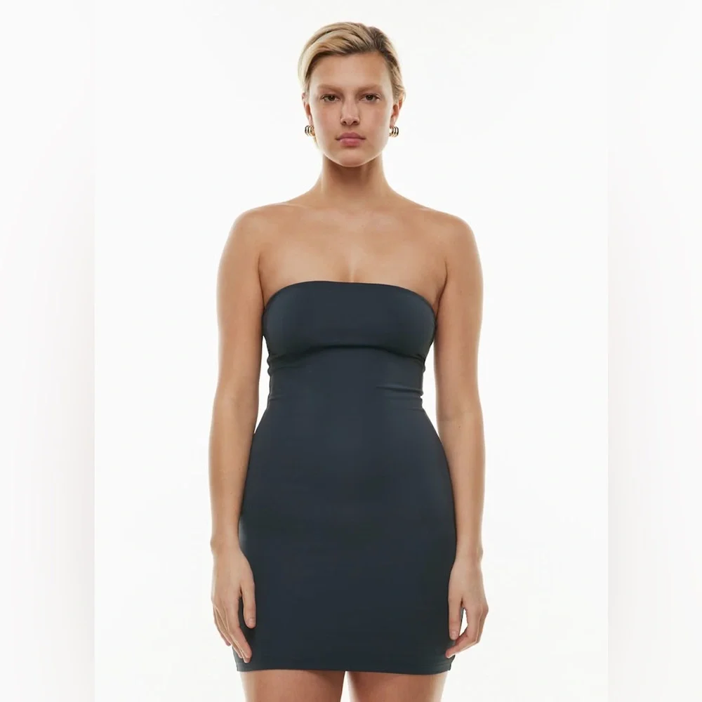 Aritzia Contour Mini Tube Dress Navy Blue XXS - Picture 7 of 8